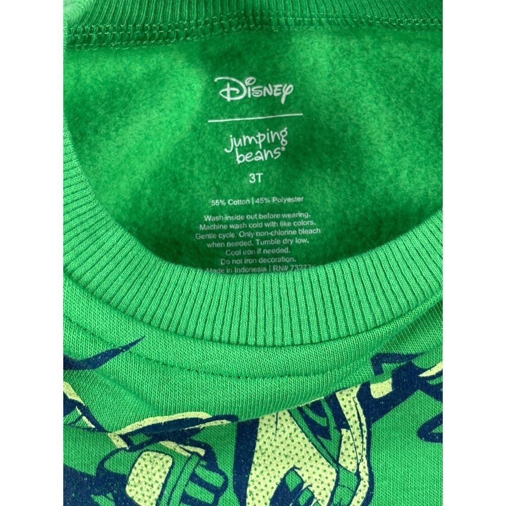 Disney Toddler Boys Space Ranger Sweatshirt 3T‎ Green Buzz Lightyear Fleece Crew - Picture 4 of 4